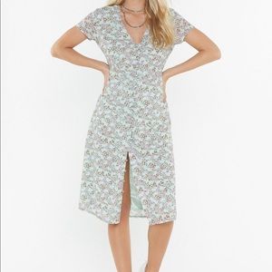 Nasty gals Floral Midi Dress